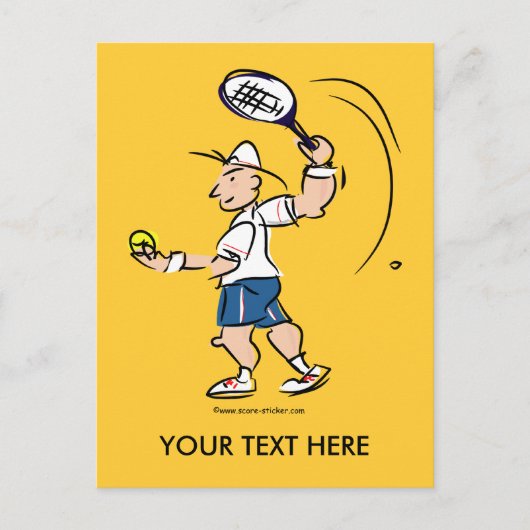 Carte mignonne pour les joueurs de tennis (Devant)