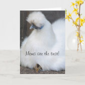 Carte Mignonne poussette "Les mamans sont les meilleures (Fleur jaune)