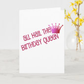 Carte Mignonne, "Reine d'anniversaire" (Fleur jaune)