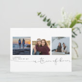 Carte Mignonne serez-vous mon chef d'honneur Trois photo (Debout devant)