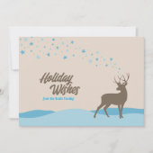 Carte Mignonne Simple Cerf Whimsal Minimaliste Vacances (Devant)