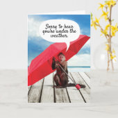 Carte Mignonne Singe Sous Le Météo Se Bien (Fleur jaune)