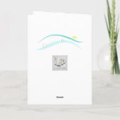 Carte Mignonne Sirène Plongée Sous La Mer (Dos)