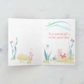 Carte Mignonne Sirène Plongée Sous La Mer (Intérieur)