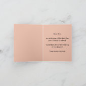 Carte Mignonne souris fille sur le chemin de l'école, co (Intérieur)