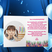 Carte Mignonne Sous La Mer Florale Tortue De Mer Anniver