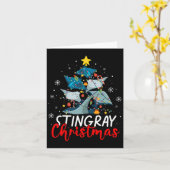 Carte Mignonne Stingray Arbre de Noël Pyjama Corresponda (Fleur jaune)