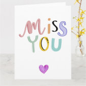 Carte Mignonne Tu Me Manques, Cartes De Vœux, Amou (Fleur jaune)