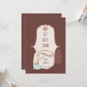 Carte Mignonne Va Bien Bunny (Devant/Arrière en situation)