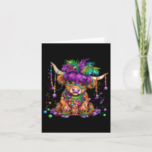 Carte Mignonne Vache Mardi Gras Drôle Vache Hommes Femme
