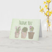 Carte Mignonnes Filles Cactus Portant Du Merci Bijoux (Fleur jaune)