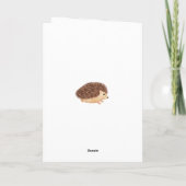 Carte Mignons champignons hérisson forêt bois animal (Dos)