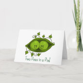 Carte Mignons Deux Petits Pois Dans Une Cosse (Devant)