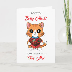 Carte Mignons Kawaii Jeux de mots de la Saint-Valentin
