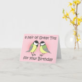 Carte Mignons Oiseaux Pun Flirty Plaisanter Drôle Hommes (Fleur jaune)