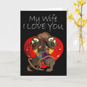 Carte Mignons souris aimantes étreignent l'amour de leur (Fleur jaune)