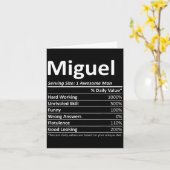 Carte Miguel Nutrition Drôle Anniversaire D Nom (Fleur jaune)