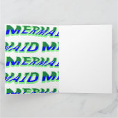 Carte Mikitiez océanique sirène venus bleu mer (Intérieur)