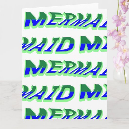 Carte Mikitiez océanique sirène venus bleu mer (Orchidée)