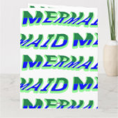 Carte Mikitiez océanique sirène venus bleu mer (Dos)