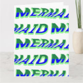 Carte Mikitiez océanique sirène venus bleu mer (Devant)