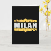 Carte Milan Italie City Skyline Cityscape Funny Cadeau (Fleur jaune)