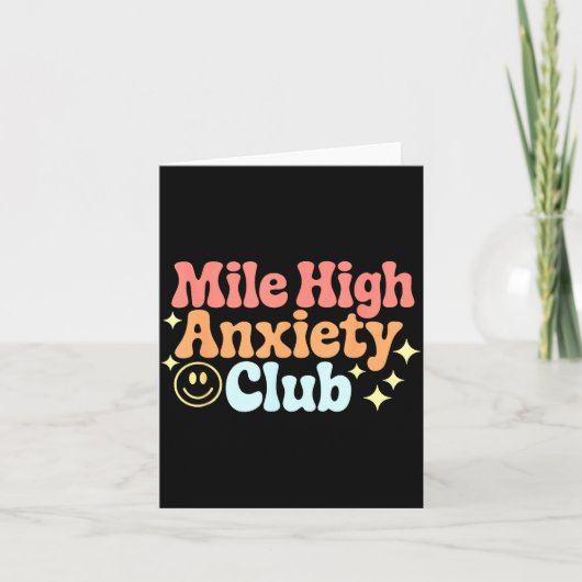 Carte Mile High Anxiety Club Funny Design  (Devant)