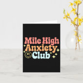 Carte Mile High Anxiety Club Funny Design  (Fleur jaune)