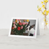 Carte Miley avec des roses (Fleur jaune)