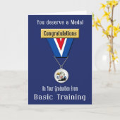 Carte militaire de félicitations de formation de (Fleur jaune)