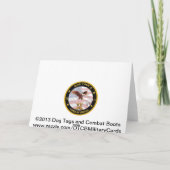 Carte militaire de félicitations d'obtention du (Dos)