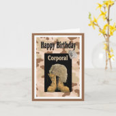 Carte militaire de joyeux anniversaire (Fleur jaune)