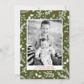 Carte Militaire Green Berries Noël Appartement (Devant)