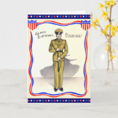 Carte militaire vintage (Fleur jaune)