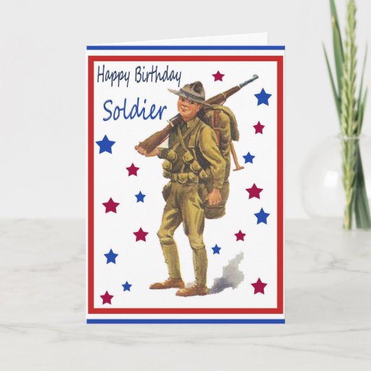 Carte Militaire Vintage De Joyeux Anniversaire Zazzle Be