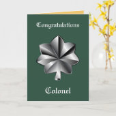 Carte Military Lieutenant Colonel Promotion Card (Fleur jaune)