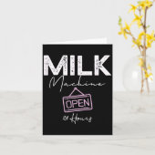 Carte Milk Machine Open 24 Hours Funny Breastfeeding New (Fleur jaune)