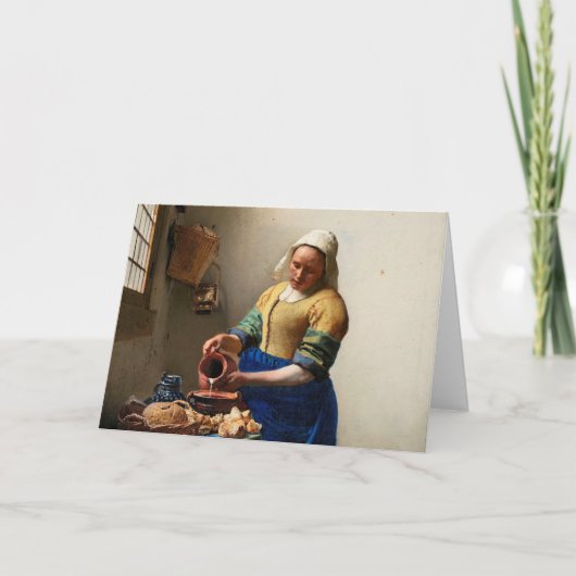 Carte Milkmaid Kitchen Maid de Johannes Vermeer  (Devant)