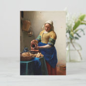 Carte Milkmaid Kitchen Maid par Johannes Vermeer (Debout devant)
