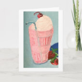 Carte Milkshake à la fraise (Devant)