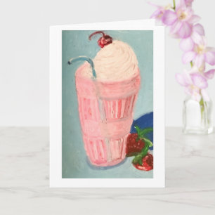 Carte Milkshake à la fraise