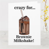 Carte Milkshake fou pour Brownie Milkshake Anniversaire (Fleur jaune)