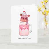 Carte Milkshake Saint-Valentin Je T'aime Tellement (Fleur jaune)