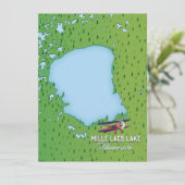 Carte mille lacs Minnesota plan de voyage. (Debout devant)