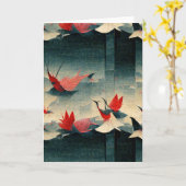 Carte Mille Whispers : Symphonie de 1000 grues (Fleur jaune)