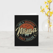 Carte Mima comme une grand-mère mais en plus cool Rétro (Fleur jaune)