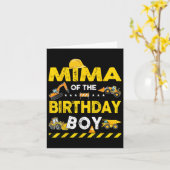 Carte Mima De L'Anniversaire Boy Construction Ouvrier Na (Fleur jaune)