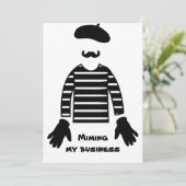 Carte Mime Pantomime Miming Mon Entreprise (Debout devant)