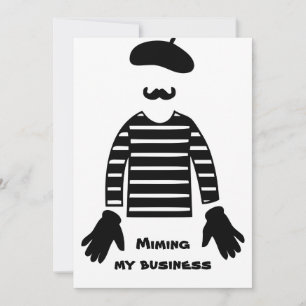 Carte Mime Pantomime Miming Mon Entreprise