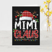 Carte Mimi Claus Christmas Lights Pajama Family Matching (Fleur jaune)